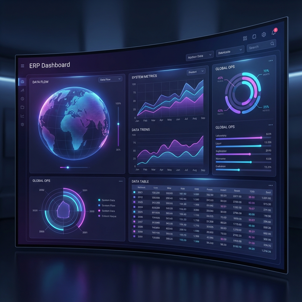 ERP Dashboard Interface